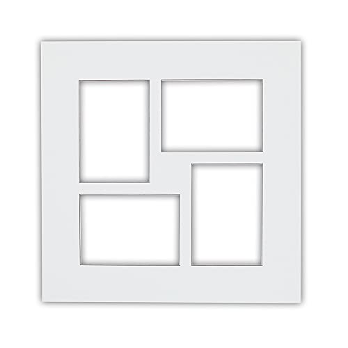 Amazon | 六つ切り写真台紙用 白中枠1枚【L版サイズ4枚卍タイプ